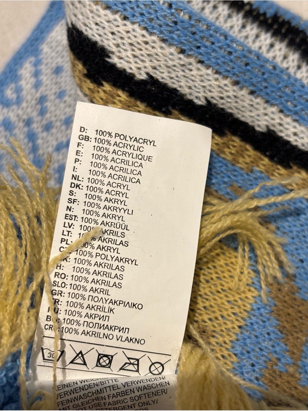 Adidas Argentina AFA Soccer Fan Scarf Fringe Light Blue White Gold 2 Star FIFA - Picture 9 of 11